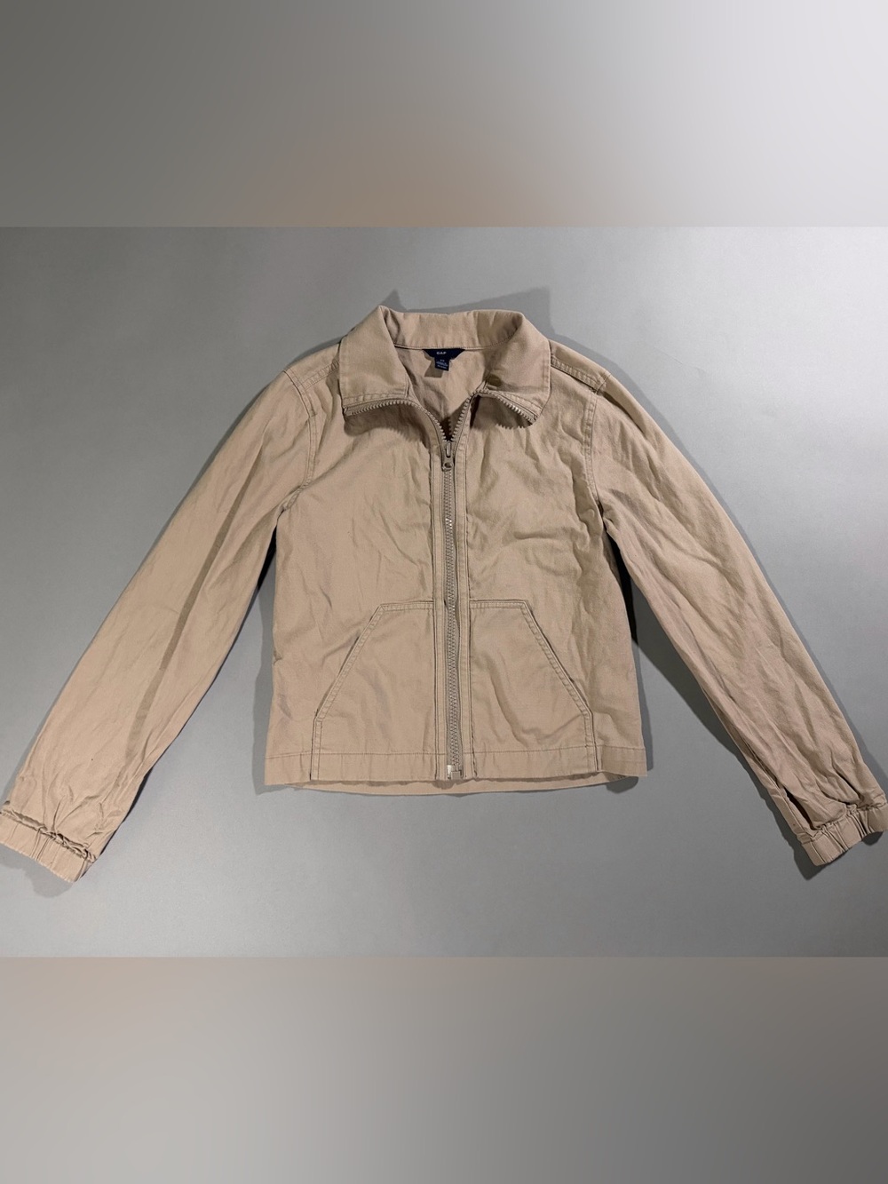 Vintage GAP Lightweight Khaki Zip-Front Jacket